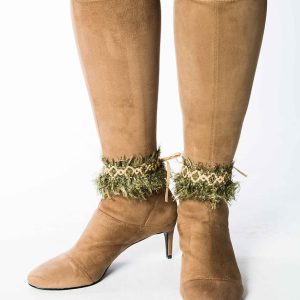 خلخال شتوي أخضر